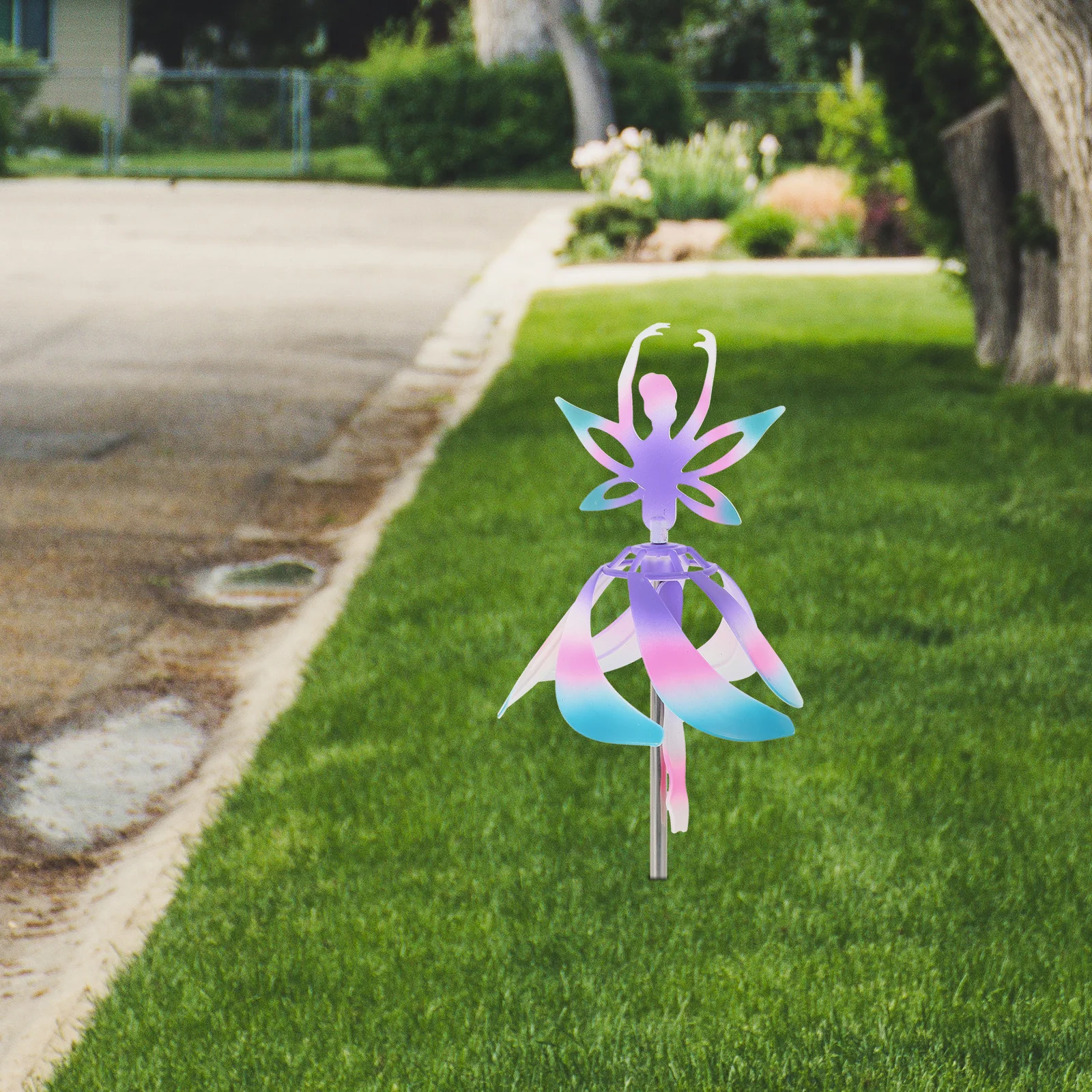 

Rotating Ballerina Girl Wind Chime Premium Material Fairy-Shaped Design Colorful Home Garden Pendant Practical Wind Bell Decor