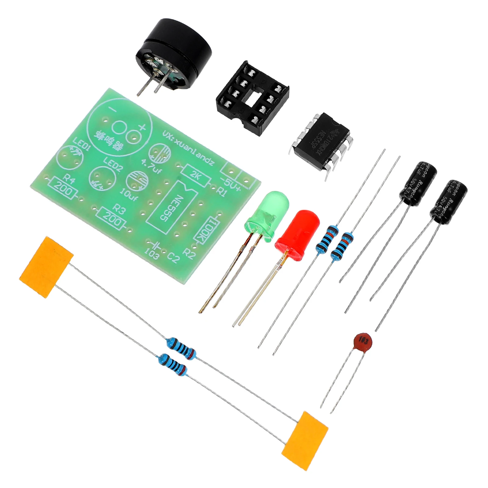 

3pcs Electronic Kit 555 Timer Project LED Flashing Circuit Double Electronics Practice Soldering Training Set Practical Learning