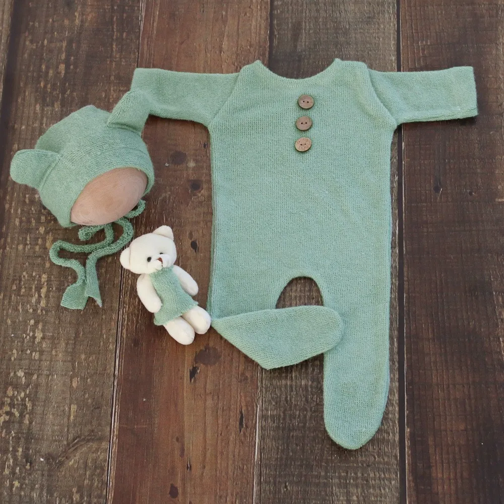 2023 stretch knit fabric outfits for baby photogrpahy props,soft romper for newborn photo shoot