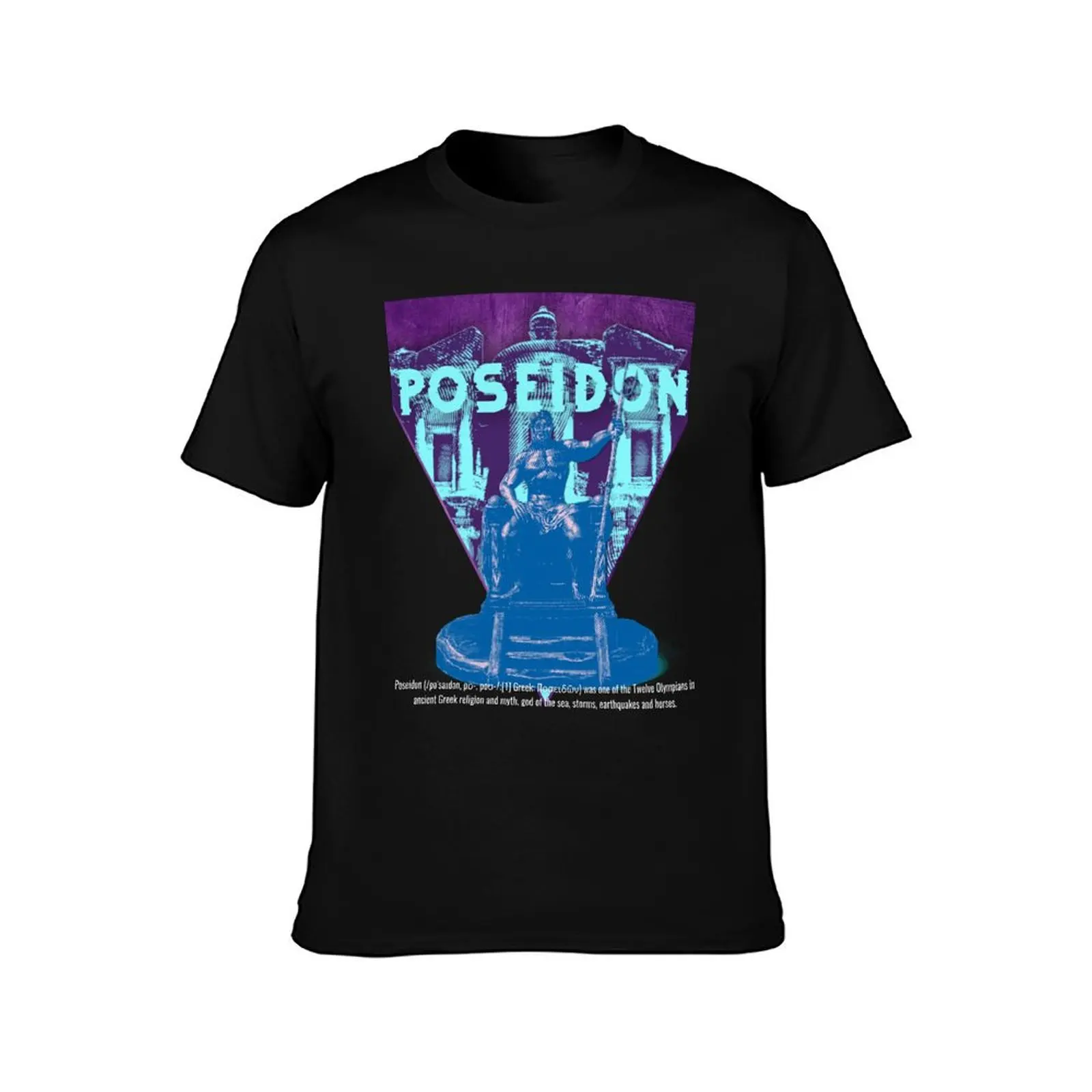 Poseidon with a Trident Greek God Mythology T-Shirt Holiday All Match T-Shirt