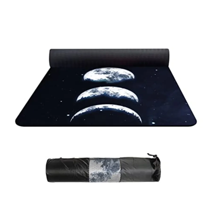 

TPE Large Yoga Mat Non-Slip Exercise Fitness Mat with Carry Bag Extra Wide Yoga Mats for Women 72"x32" Extra Thick 6mm for Home