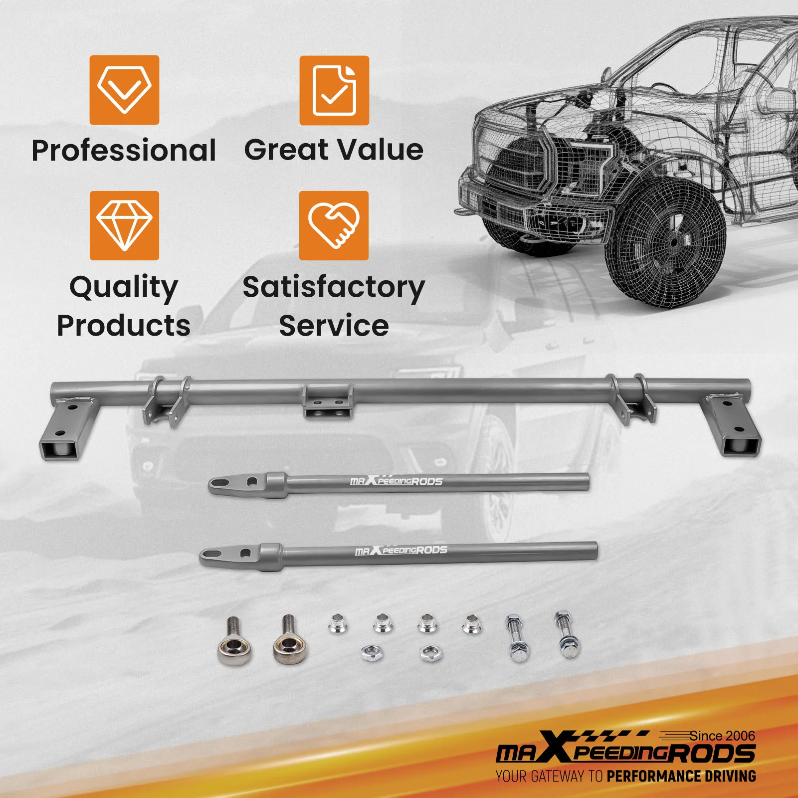 Front Competition Race Traction Bar For Integra Civic 90-93 B-Series Engine