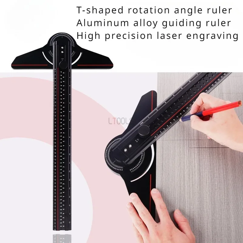 

Metric/inch Woodworking T-shaped Hole Angle Rulers Dual Angle Positioning Tool Wood Marking Right Angle Rulers Positioning Tools