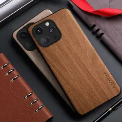 Case for iPhone 15 14 13 12 11 8 7 6 Pro Max Plus XR 5G funda bamboo wood pattern Leather back cover for iphone 15 pro max case