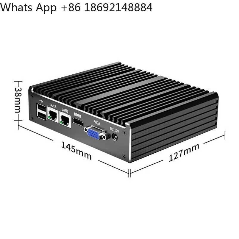 

Mini host industrial computer dual network dual serial port J1900 fanless quad-core embedded