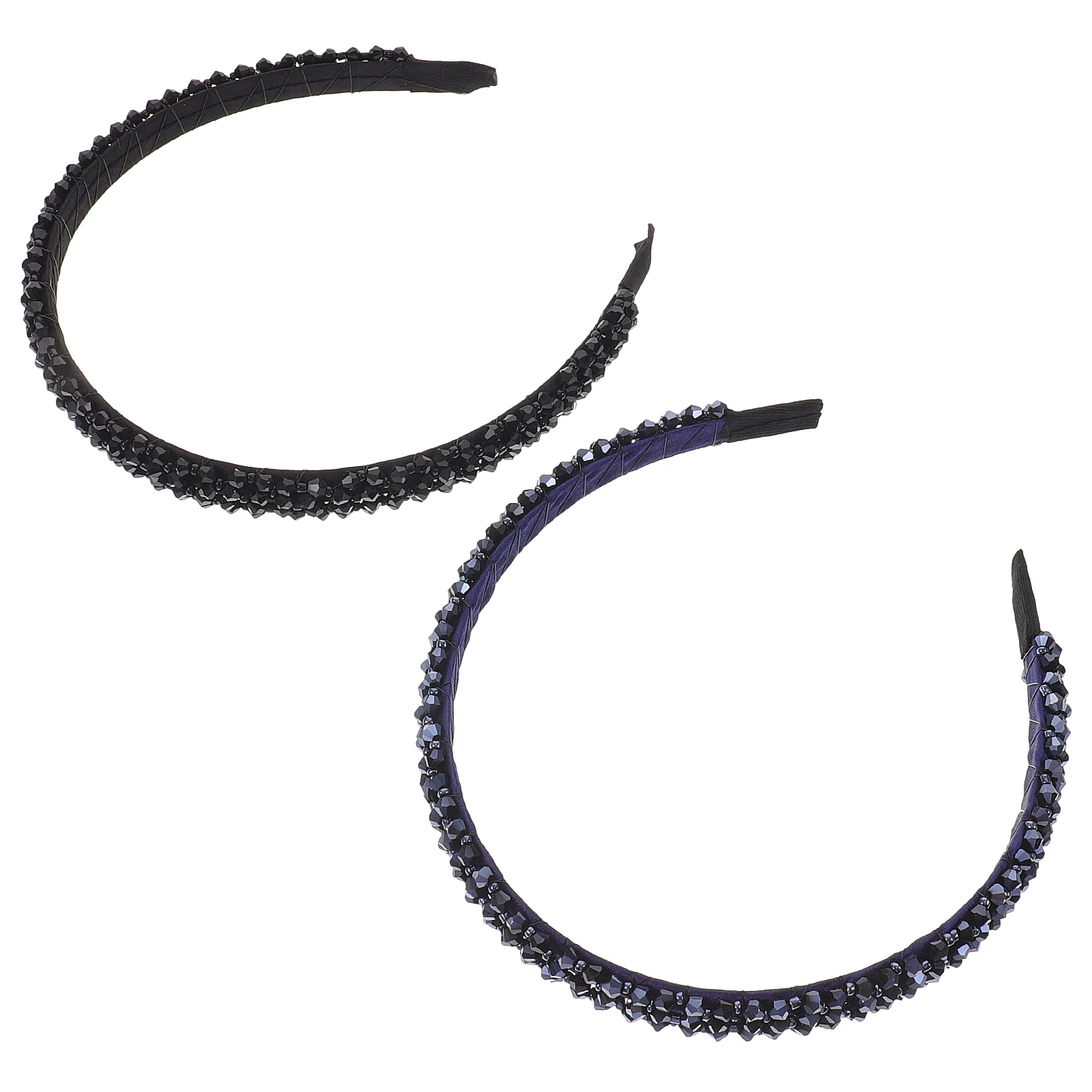 

2Pcs Crystal Hair Accessory One Size Fits All Women Headb s Headdress Decorative Head For Women'S Hair Rhinestone Fashion