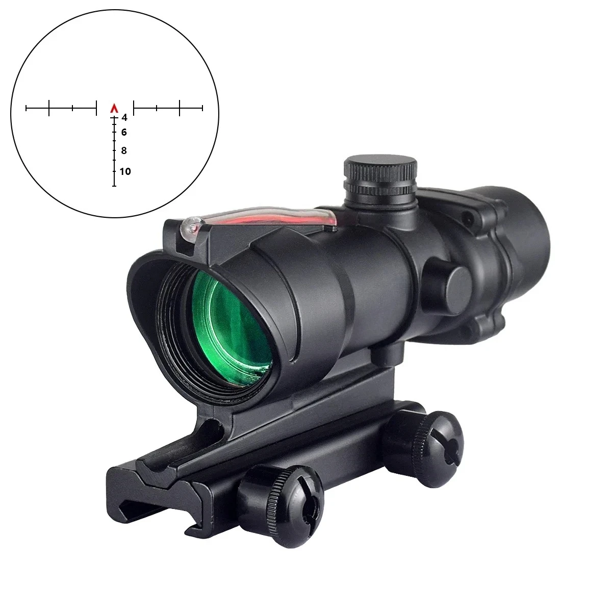 Tactical 4X32 Scope Sight 1x32 Optical Scope Fiber Optics Airsoft 4x Magnifier Cross Glass Etched Reticle For Hunting