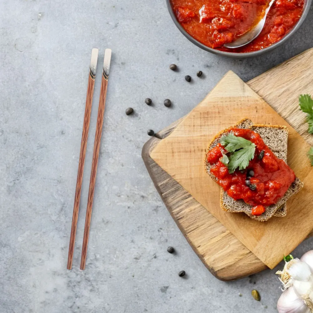 

Reusable Wooden Chopsticks Natural Wood Chinese Style Nonskid Food Eating Utensils Home Restaurant Long Portable Kitchen