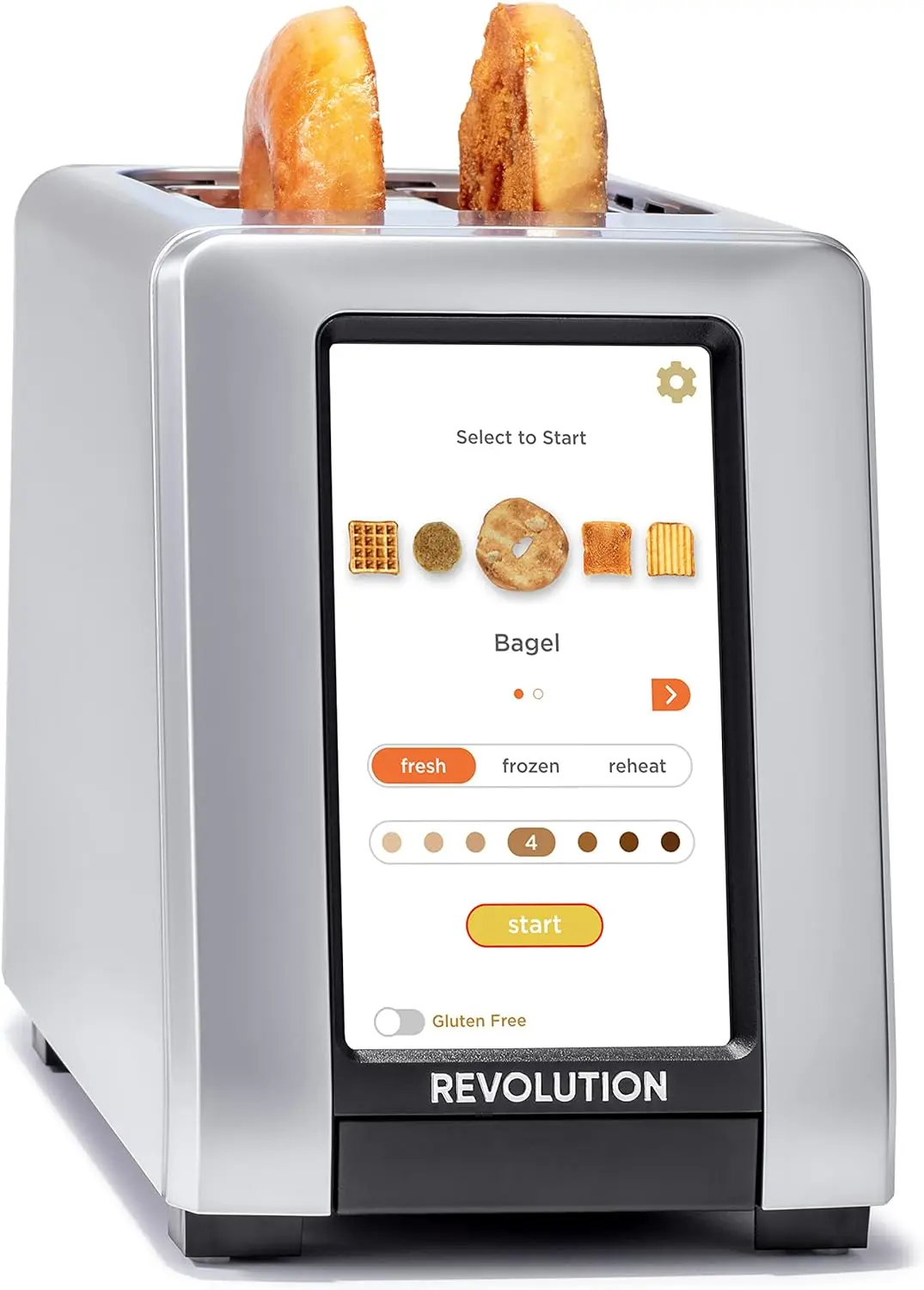 

Revolution R270 High-Speed Touchscreen Toaster, 2-Slice Smart Toaster with Patented InstaGLO Technology & Gluten-Free, Panini