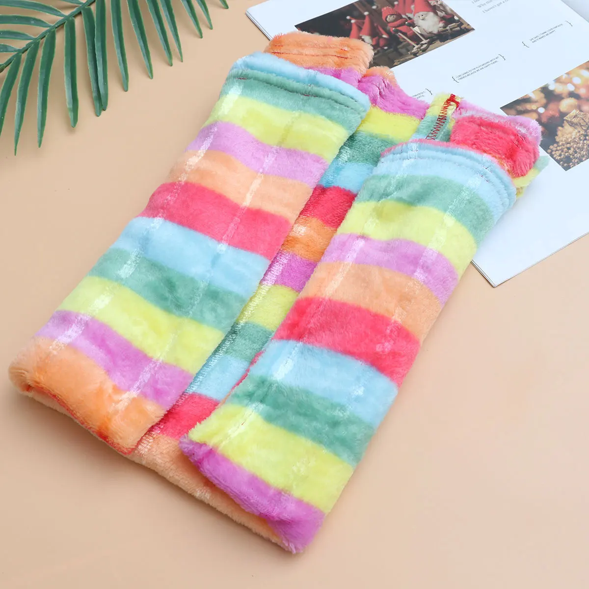 

Warm Flannel Rainbow Cats Puppies Winter Autumn Sleeping Pad Cozy Bed Cover Pets Blanket Pet