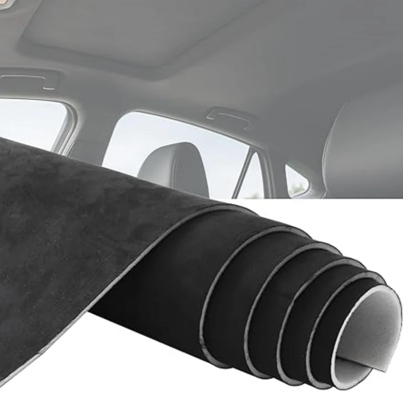 

Four-way Elastic Suede Sponge Backed Car Headliner Fabric Car Roof Liner Ceiling Upholstery Fabric DIY Car Interior Decor Fabric