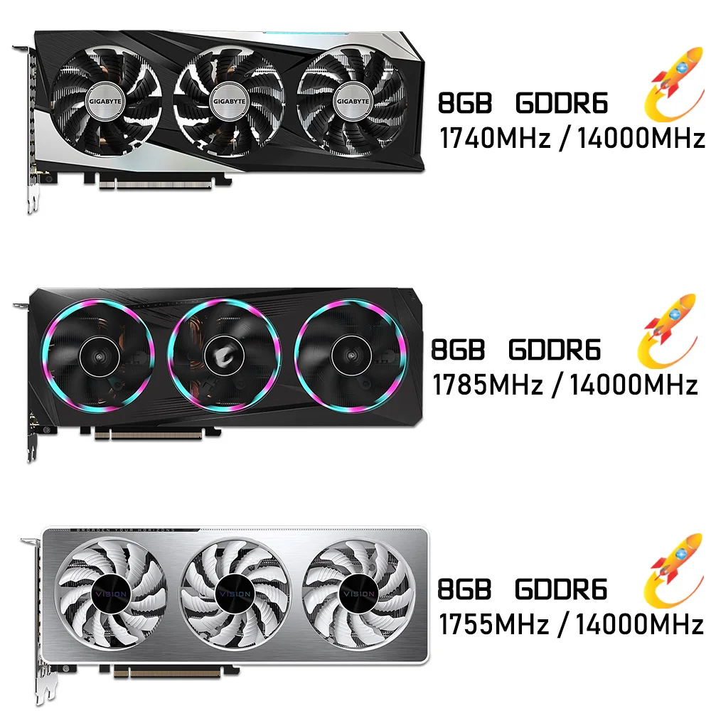 การ์ดจอ GDDR6 Gigabyte AORUS GeForce RTX 3060 Ti Elite OC 8G การ์ดแสดงผลสำหรับเล่นเกมขนาด14000MHz GDDR6 RTX 3060Ti GDDR6X GPU ใหม่