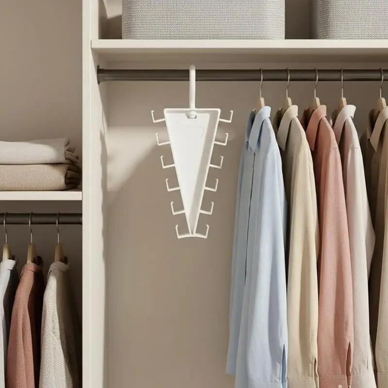 V-förmiger Mehrfach-Kleiderbügel-Organizer mit 12 Haken, platzsparender Kleiderbügel für effiziente Aufbewahrung im Kleiderschrank – Detail 3