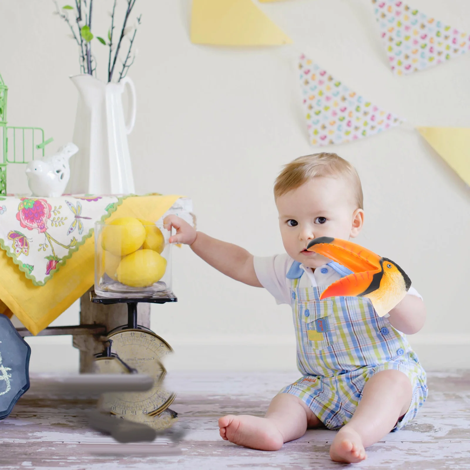 Toucan Hand Puppet High Quality Durable Material Interactive Family Storytelling Educational Hand Puppet for Kids Development