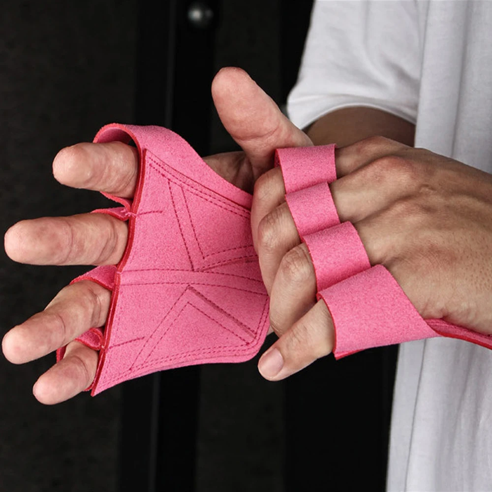 1 Paar Pads Hebegriffe Gewichtheben Trainingshandschuhe Handflächenschutz Damen Herren Fitness Sport Gymnastik Griffe Klimmzüge