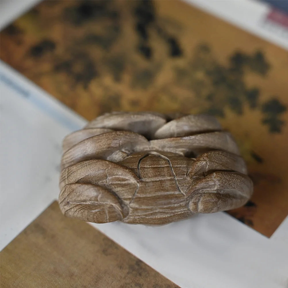 

Wooden Tabletop Decor Desktop Desktop Crab Ornament Home Tea Ceremony Ornament Wood Crab Adornment Household Decoration