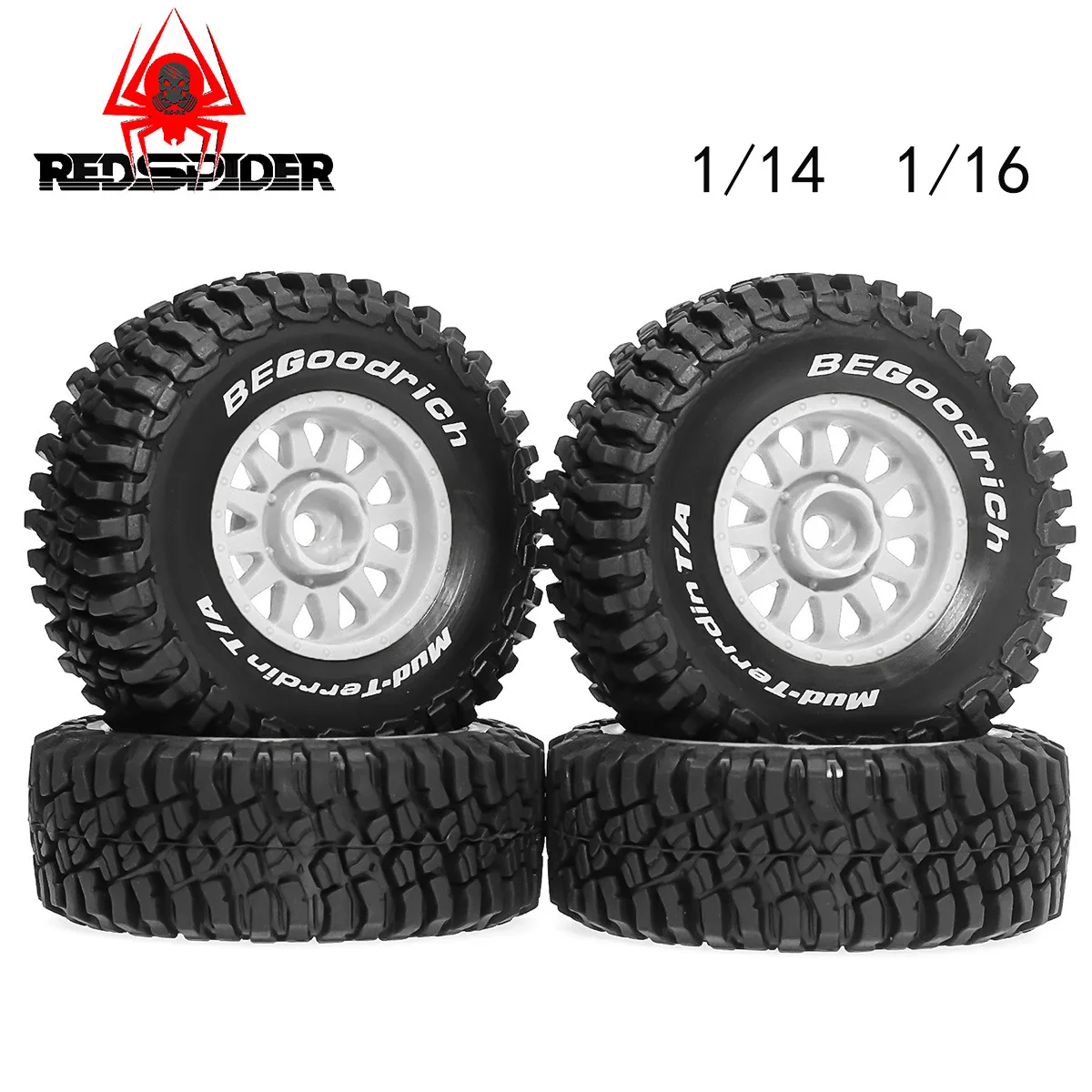 4 قطعة 1/14/16 عام ARRMA موهافي Meigaxin 14211 JJRC شاحنة قصيرة Q130 Haiboxing 3100a الإطارات #6