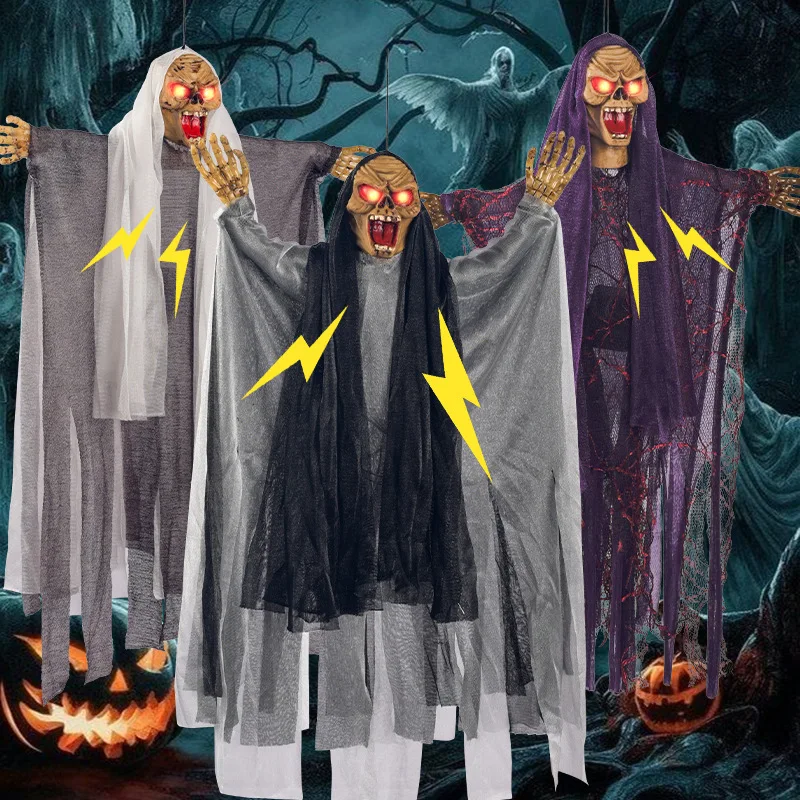 

Halloween party decoration props voice-activated screaming Witches hang ghosts Weird and scary Halloween Gift
