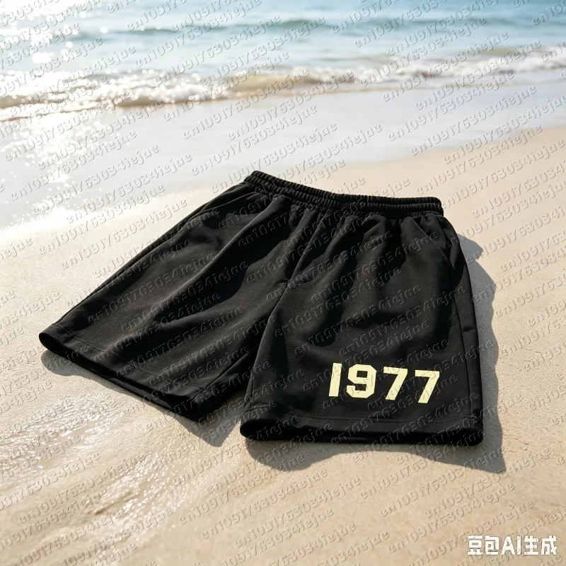 American Summer Digital Print Five - Quarter Pants Men and Women Kid with The Same Type of Loose Matching Couple Shorts Ins