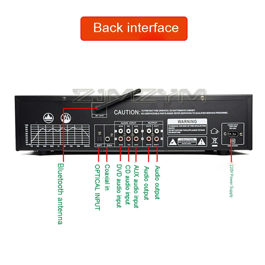 EQ8000 Equalizer Bluetooth 5.3 Fiber Coaxial ถอดรหัสเสียงดิจิตอล USB Disk Pre stage Player AC220V ± 10% 50Hz/60Hz