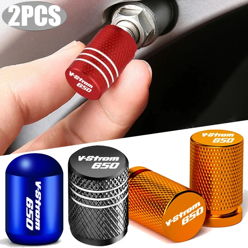 Motorcycle Wheel Tire Valve Caps Tyre Stem Covers Airdust Waterproof Cap for Suzuki V-Strom 650 DL650 XT 650XT Vstrom650 2024