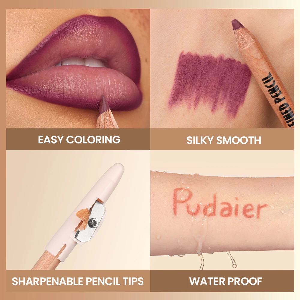 1 set da 6 pezzi: set di penne per labbra in velluto opaco, impermeabili, a lunga durata e che non sbiadiscono, adatto a vari look per il trucco