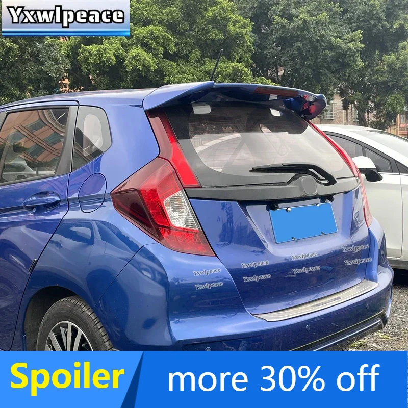 

For Honda Fit Jazz GK5 Roof Spoiler 2014 2015 2016 2017 2018 2019 RS Style ABS Plastic Rear Trunk Wing Body Kit Accessories