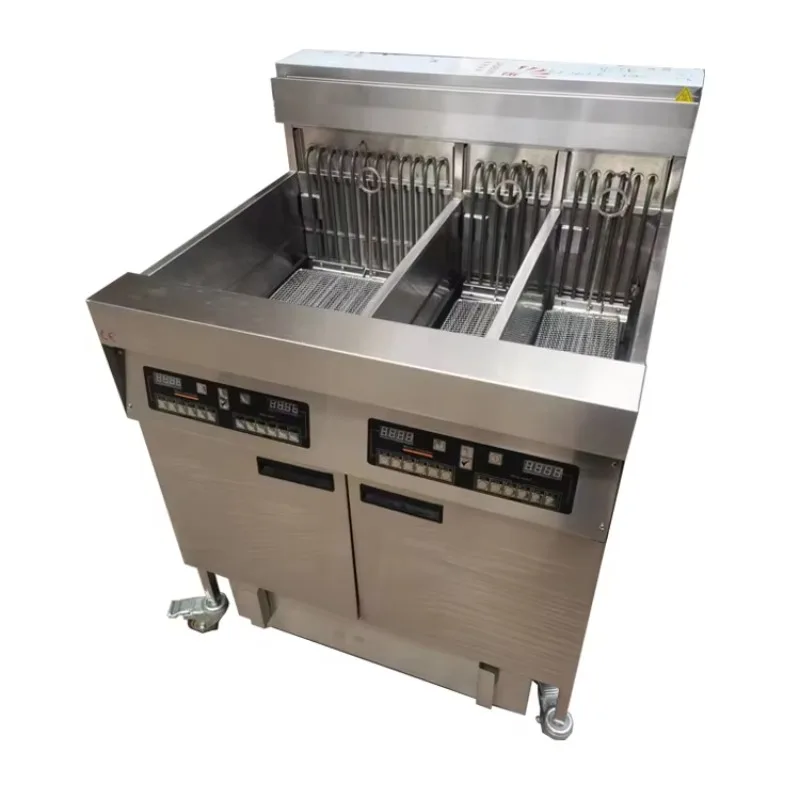 Professional Kitchen Equipment 3 Tanks Fryer Machine Free Standing Commercial Fryer for Restaurant & Hotel Kitchen