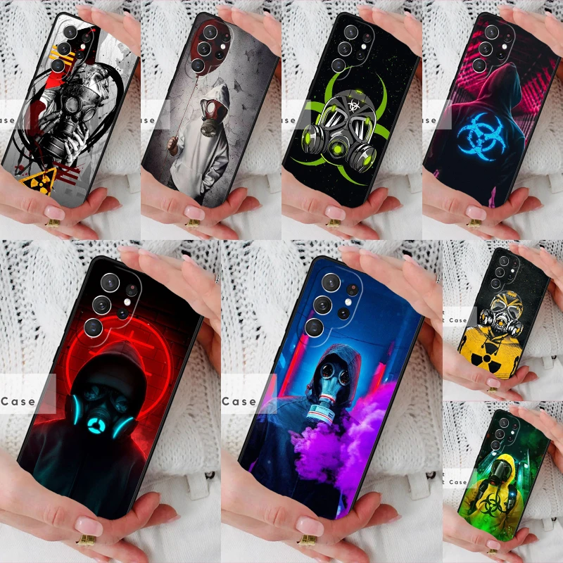 Nuclear Mask Gas Mask Phone Cover Case for Samsung Galaxy S26 Ultra S20 FE Note 10 S24 S23 S21 S25 Plus S22