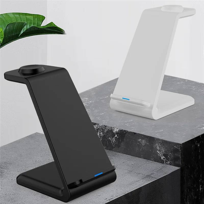 3 في 1 شاحن لاسلكي ساعة سماعة شاحن لاسلكي متعدد الوظائف شاحن لاسلكي مريح سهل التركيب وسهل الاستخدام