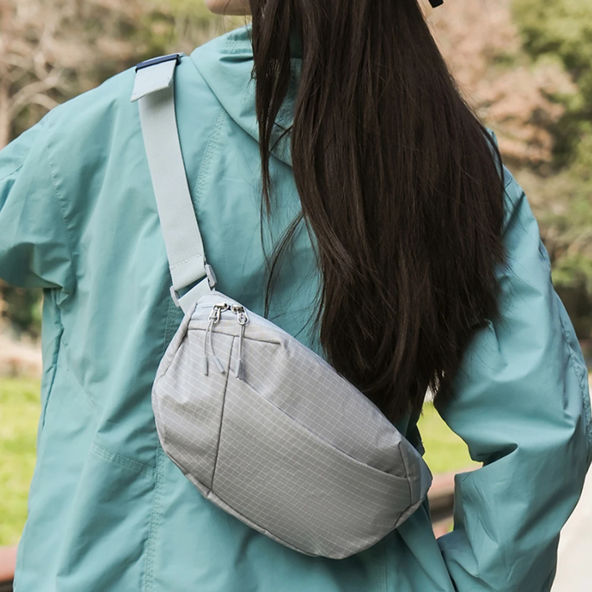 

Мини-сумка через плечо в клетку, сумка для мобильного телефона, велосипедная сумка, сумка для фитнеса, для поездок на работу, для путешествий, легкая летняя нейлоновая сумка через плечо для паспорта