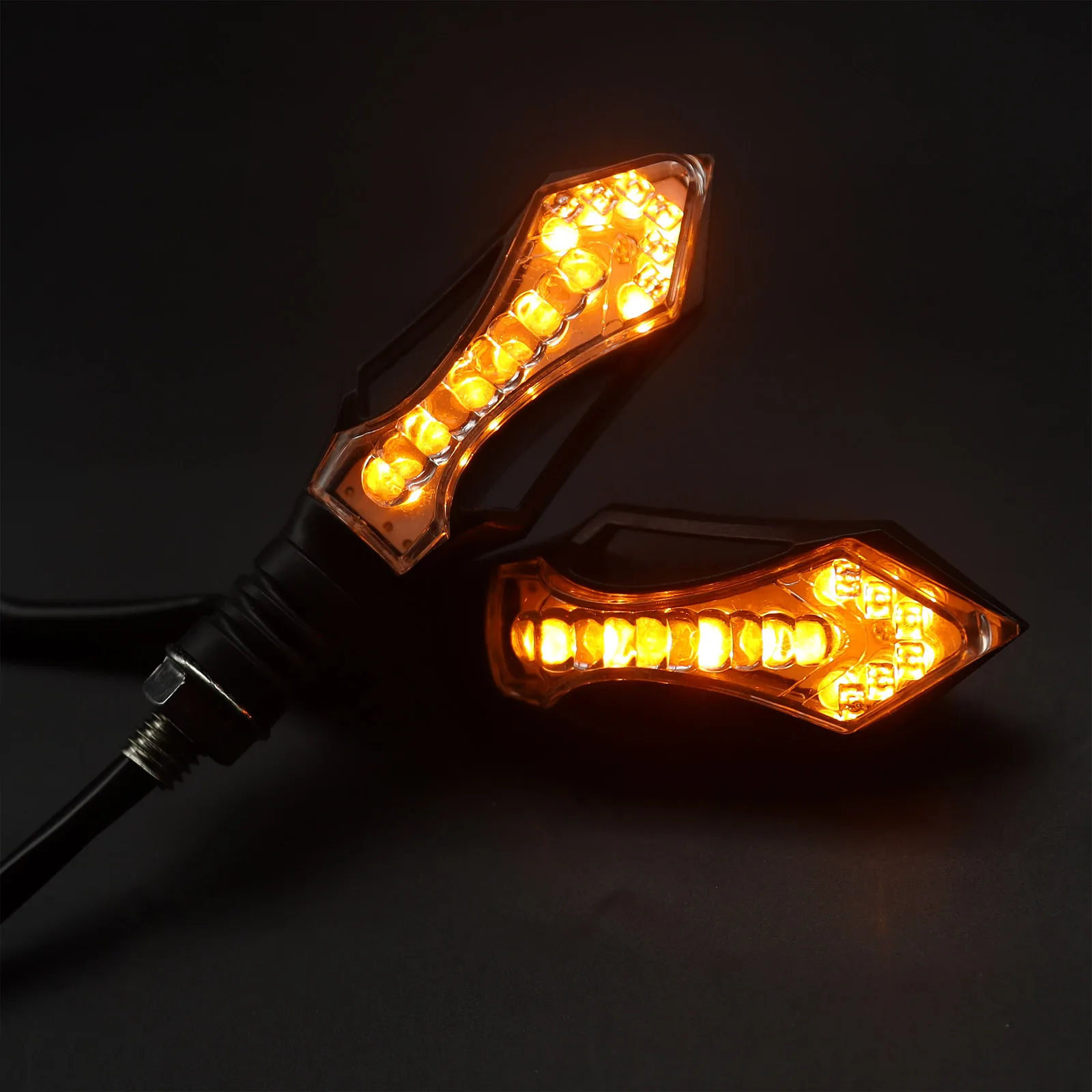 

1Pair Universal Motorcycle LED Turn Signal Light Indicator Light Brake Lamp Water Flowing Flashing Blinker Motorbike Accessories