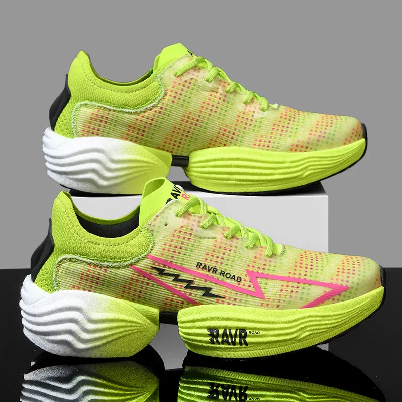 Air Cushion Mens Sports Running Shoes Casual Marathon Carbon Plate Breathable Ultralight Women's Comfort Athletic Sneakers Tenis