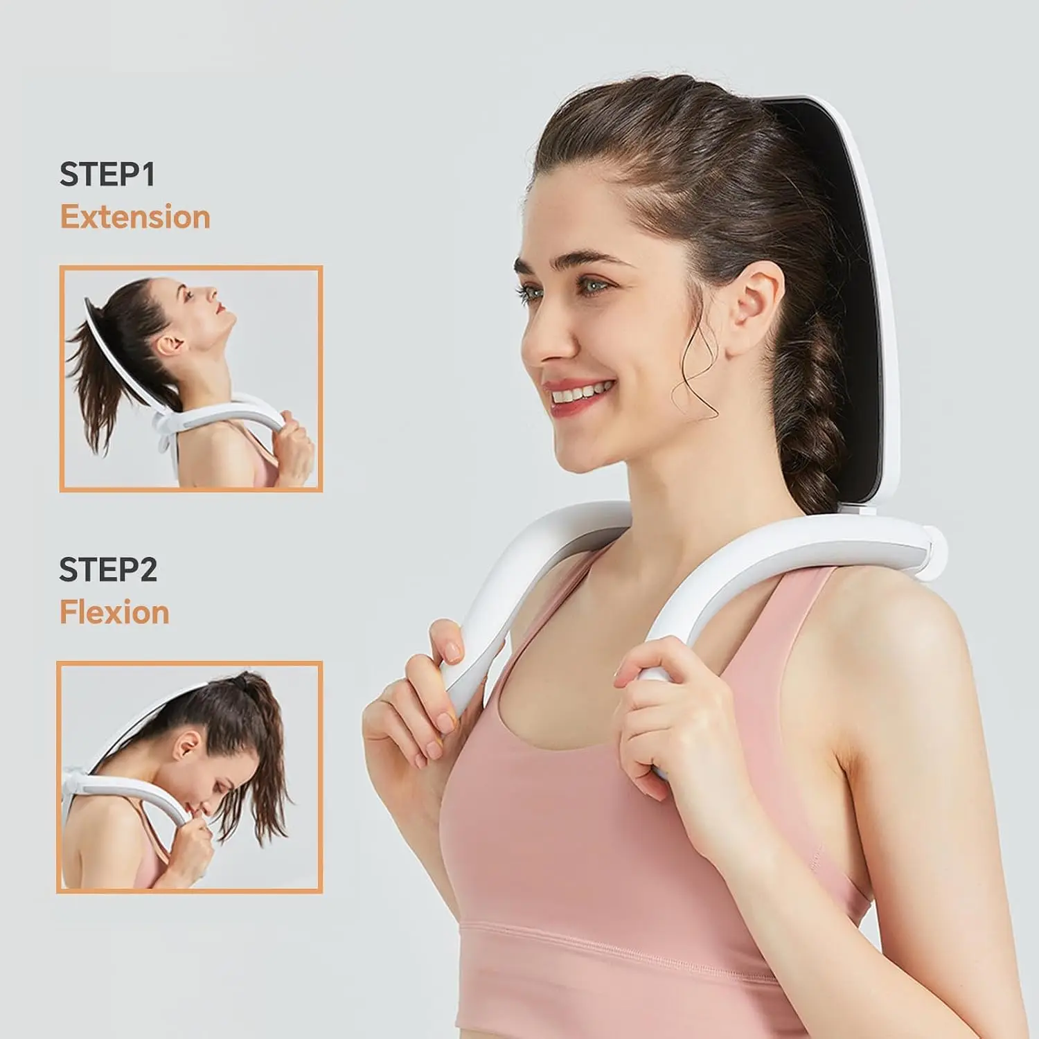 Neck Strengthener & Stretcher, Adjustable Resistance Trainer for Neck Discomfort Relief, Portable for Home Office Use