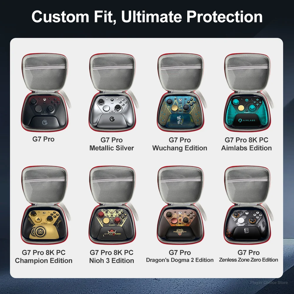 GameSir G7 Pro 8K Carrying Case for G7 Pro Wuchang ZZZ Aimlabs Champion Edition with 3 Pairs Swappable Thumbsticks Handy Bag view 3