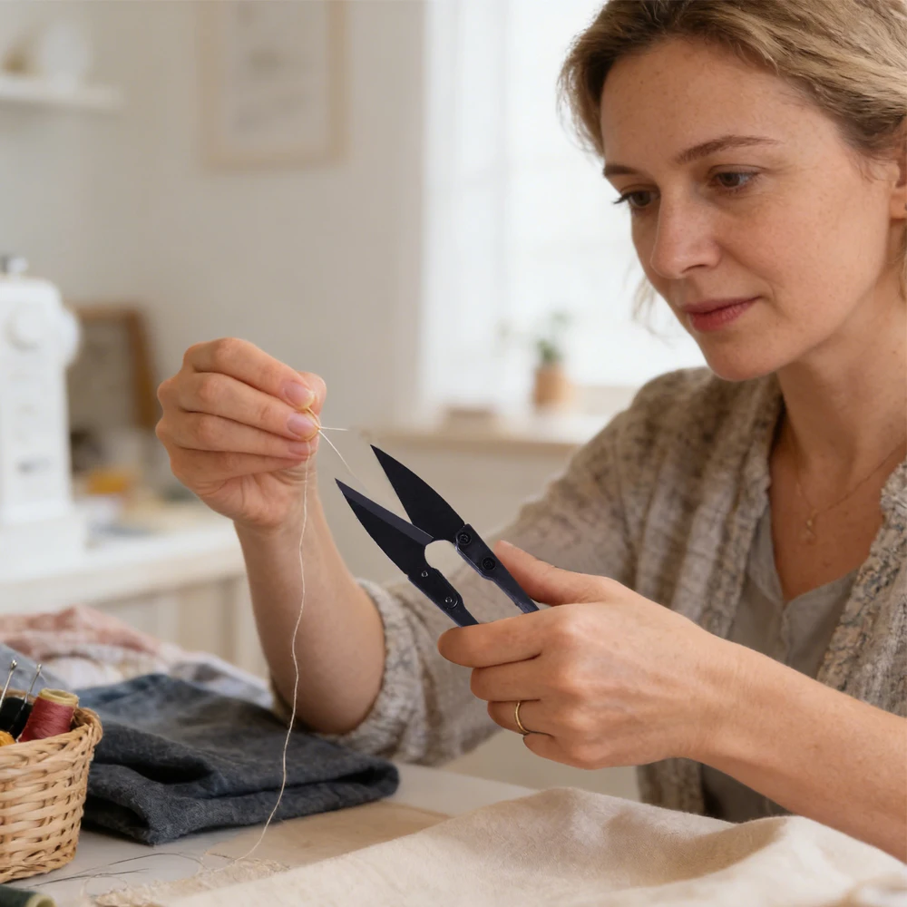 

1 шт. Ножницы из нержавеющей стали U-образной формы для шитья, инструмент для наращивания волос, для рукоделия и DIY-проектов