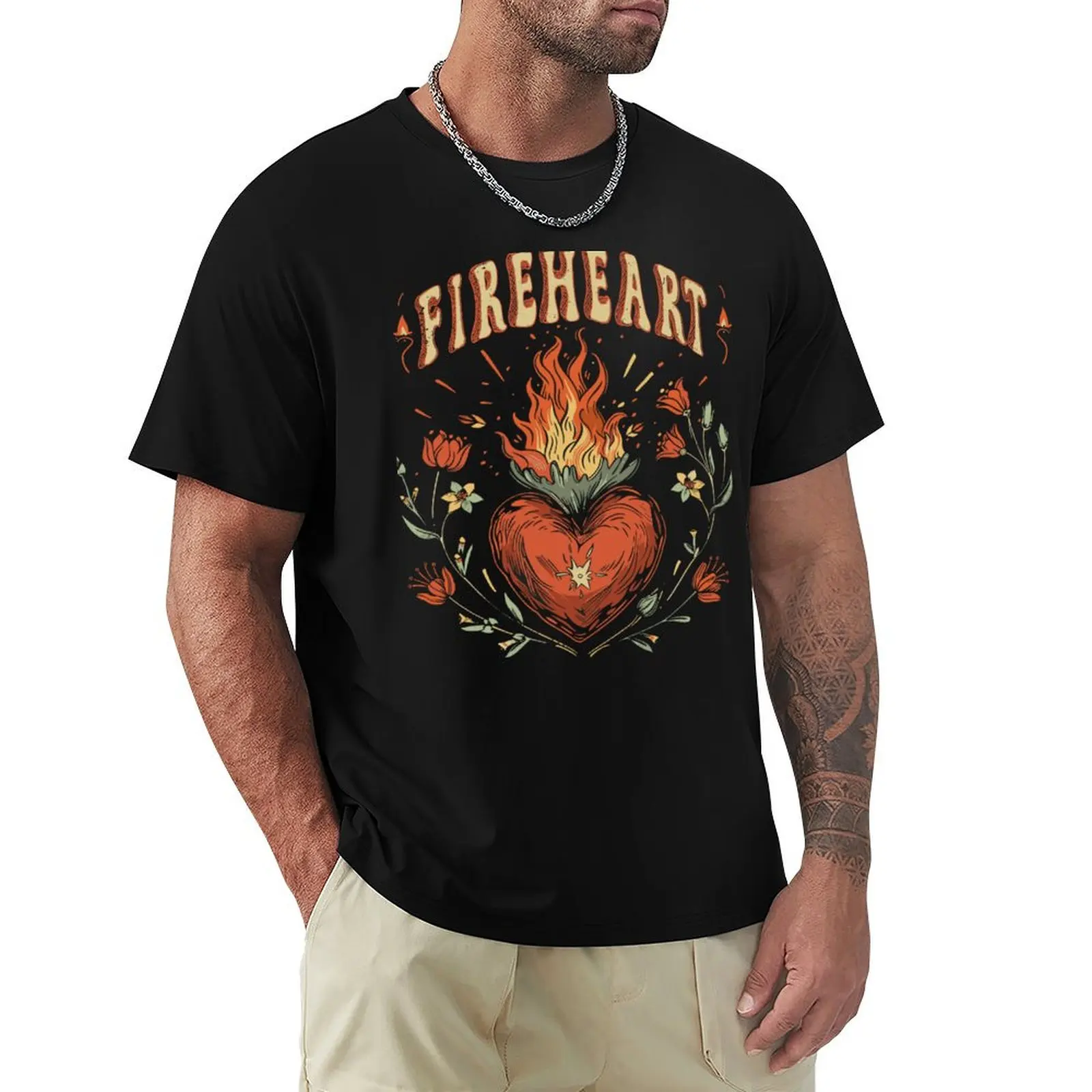 

Fireheart, Throne Of Glass T-Shirt All Match Basic Short Sleeve Top