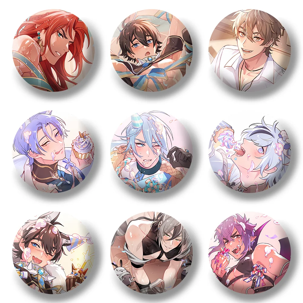 NU: carnival Cartoon Anime Game Metal Badge Button Brooch Pin Cute Gifts keychain Blade Aster Quincy Edmond Dante Q Version