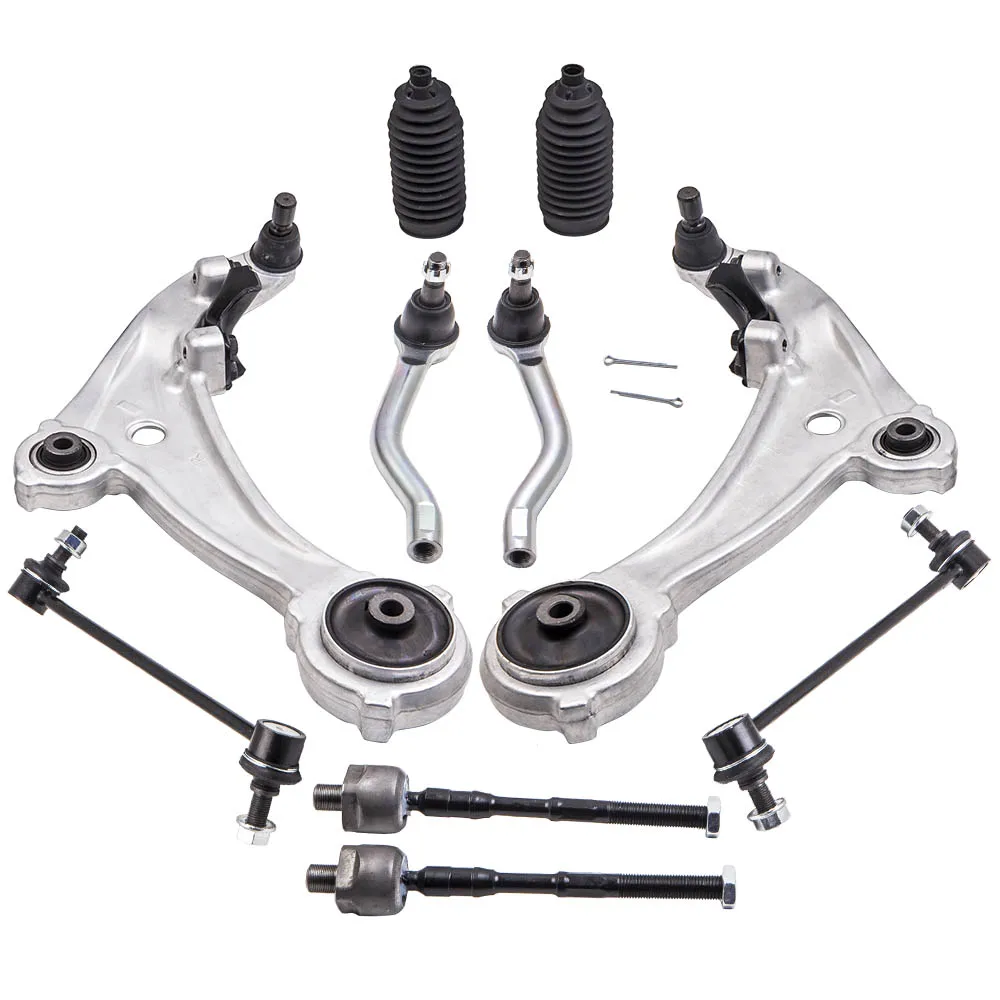 

MaXpeedingrods 10 Pcs Tie Rod End Link & Front Lower Control Arms for Nissan Altima 2013 3.5L Couple Models