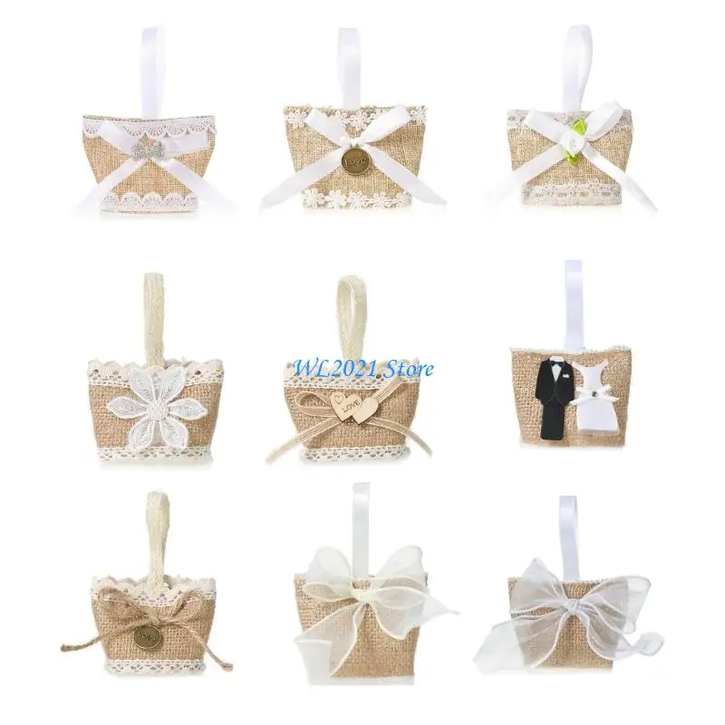 

G5GC 12PCS Small Burlap Candy Bags For Bridal Shower Birthday Party And Special Event