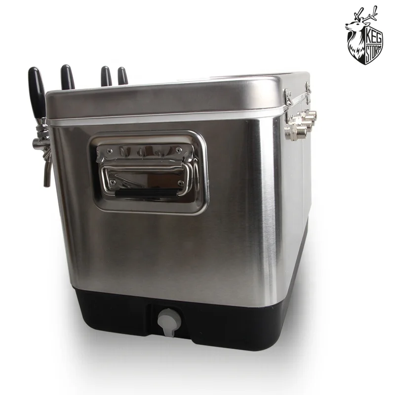 Hot Selling Draft Beer 304 Stainless Steel 50L Four Taps Beer Coil Jockey Cooler Box, Cold Box, Cooler Beer Dispenser