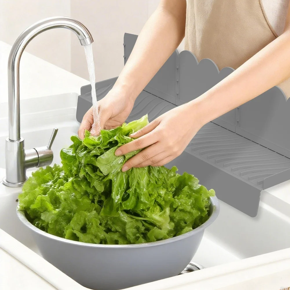 Sink Edge Protector For Kitchen Sink Silicone Sink Splash Guard Kitchen Faucet  Sink Protector Absorbent Mat Kitchen Accessories