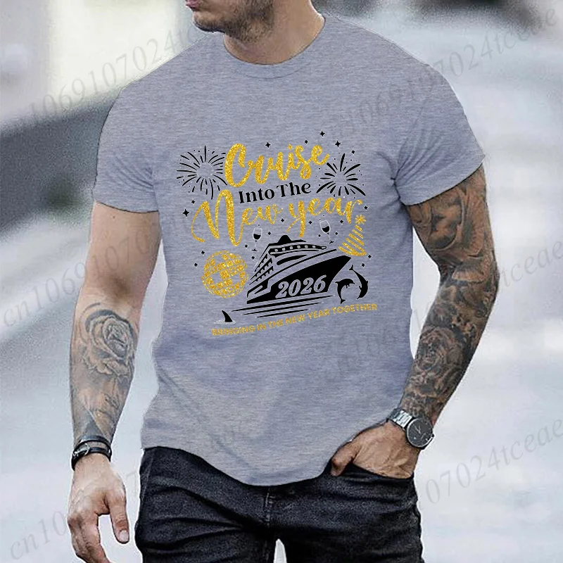 Cruise Into New Year T-Shirts, Bringing New Year Together 2026 Shirt,Family Christmas Matching Tops, Christmas Holiday Tee Tops