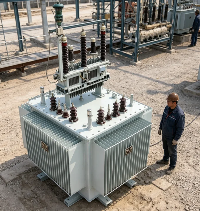 35KV 110KV 100MVA 120MVA  Highly Reliable Oil Immersed Transformer Economic Step Down Regulator Three Phase Power Grid Supply