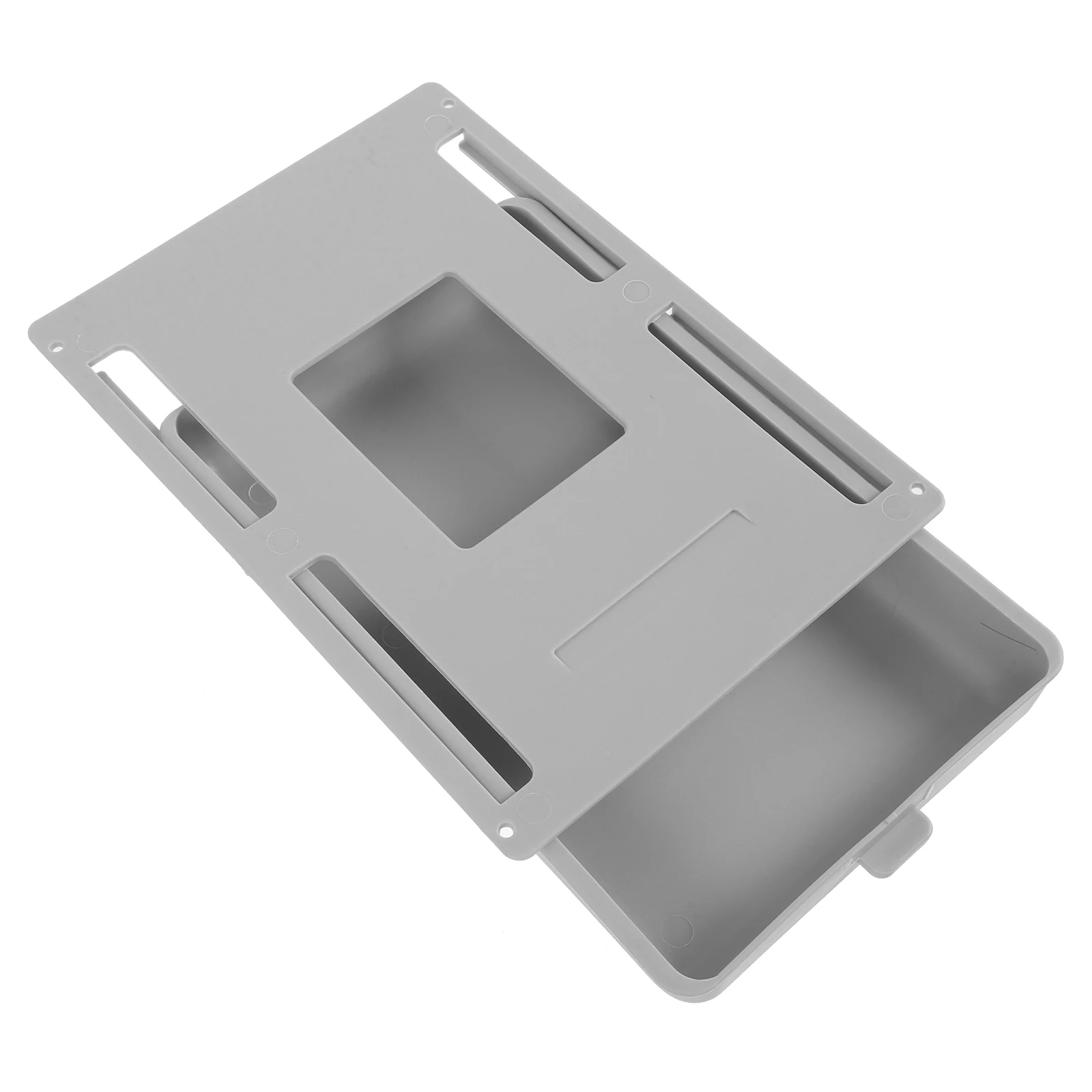 Grey Large Under Desk Drawer Organizer Storage Box For Stationery Cosmetics Laptop Table Study Desk Kitchen