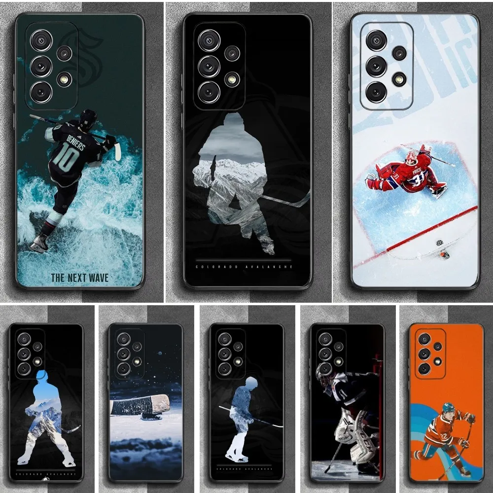 L-Lce Hockey is Life Phone Case For Samsung S25,S24,S23,S22,S21,S20,S10,Ultra,Plus,Lite,FE,Soft Silicone Black Cover