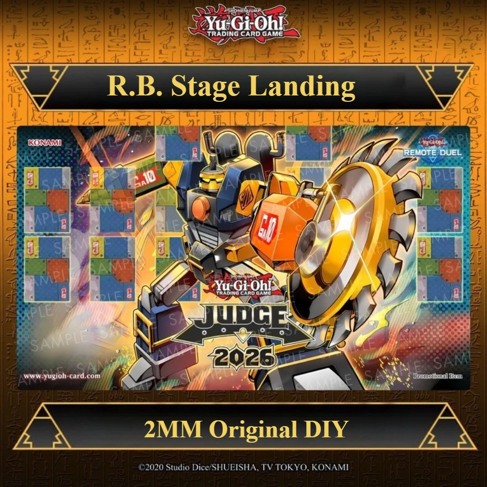 2MM Original DIY Yugioh R.B. Stage Landing Play Mat Yu-Gi-Oh! TCG OCG Trading Card Game Mat Rubber Mouse Pad
