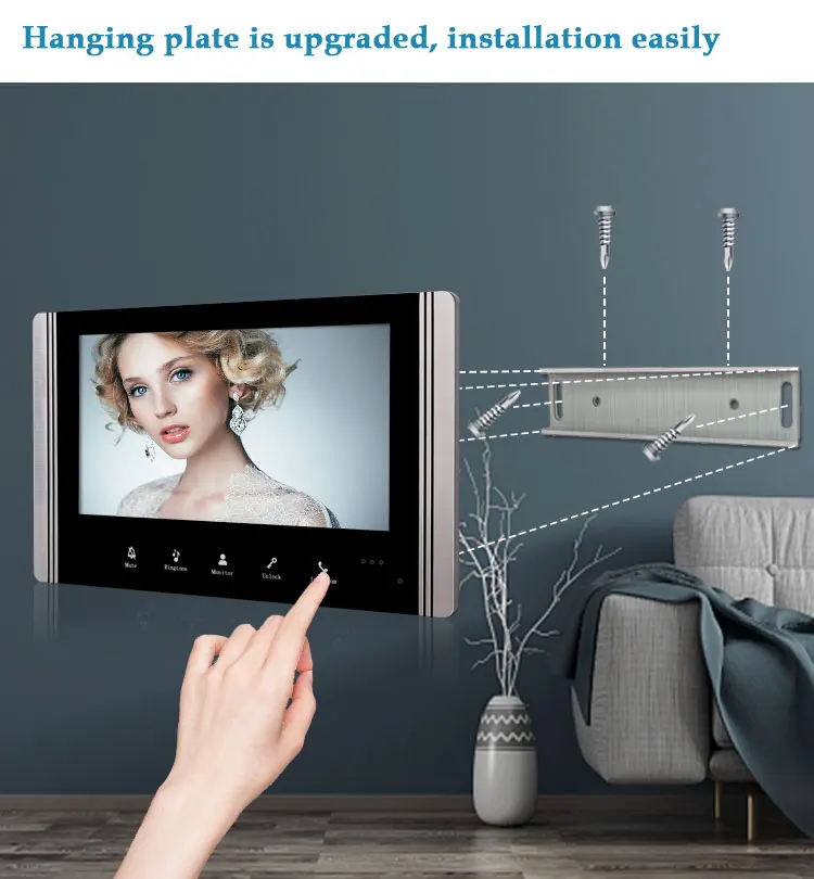 Tuya Smart Home Video Intercom Systeem 7 Inch Touchscreen Wifi Deur Toegang Telefoon Toegang Met 1080P Bedrade Deurbel Camera