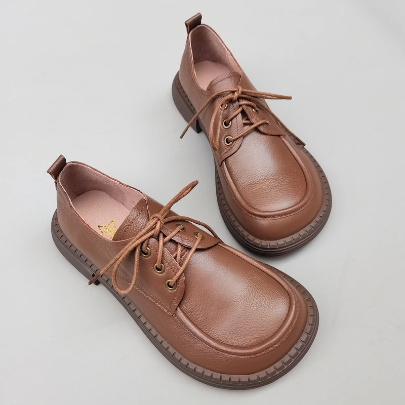 Careaymade-Real leather pure leather men's big head wide version leather shoes,work&leisure layer cowhide lace up single shoes