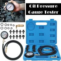 Oil Pressure Tester Tool Oil Pressure Gauge Kit for Fuel System Engine Cylinder Compression Test 0-140PSI for Cars ATVs